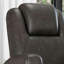 Fauteuil inclinable électrique de massage en cuir véritable, noir, conçu pour les personnes âgées
