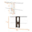 Système d'organisation modulaire pour placard avec tringles suspendues Wengue-371186792