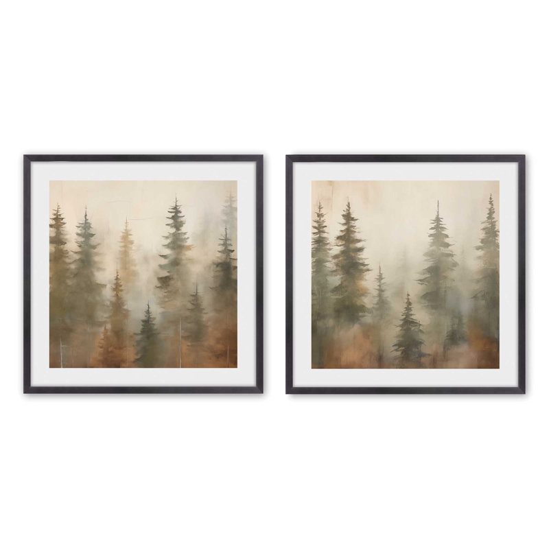 «Foggy Warm Forest», Zinc patiné, H 13,75 po x l 13,75 po