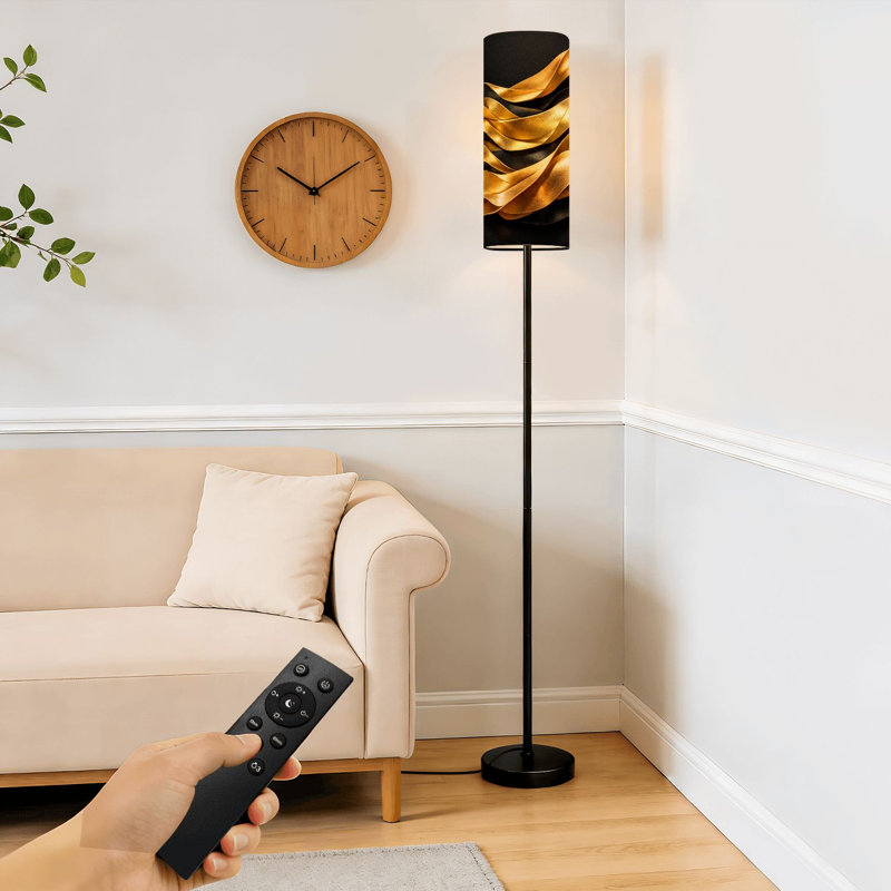 Lampe sur pied Waves Black Golden