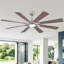 Ventilateur de plafond 72 po à DEL à intensité variable avec 3 lumières à DEL CCT, moteur à courant continu réversible à 6 vitesses, minuterie, télécommande et contrôle de l'application-27332130