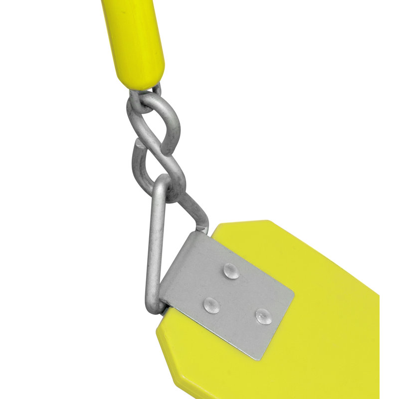 Machrus Swingan Belt Swing For All Ages with Soft Grip Chain - Fully Assembled, Yellow