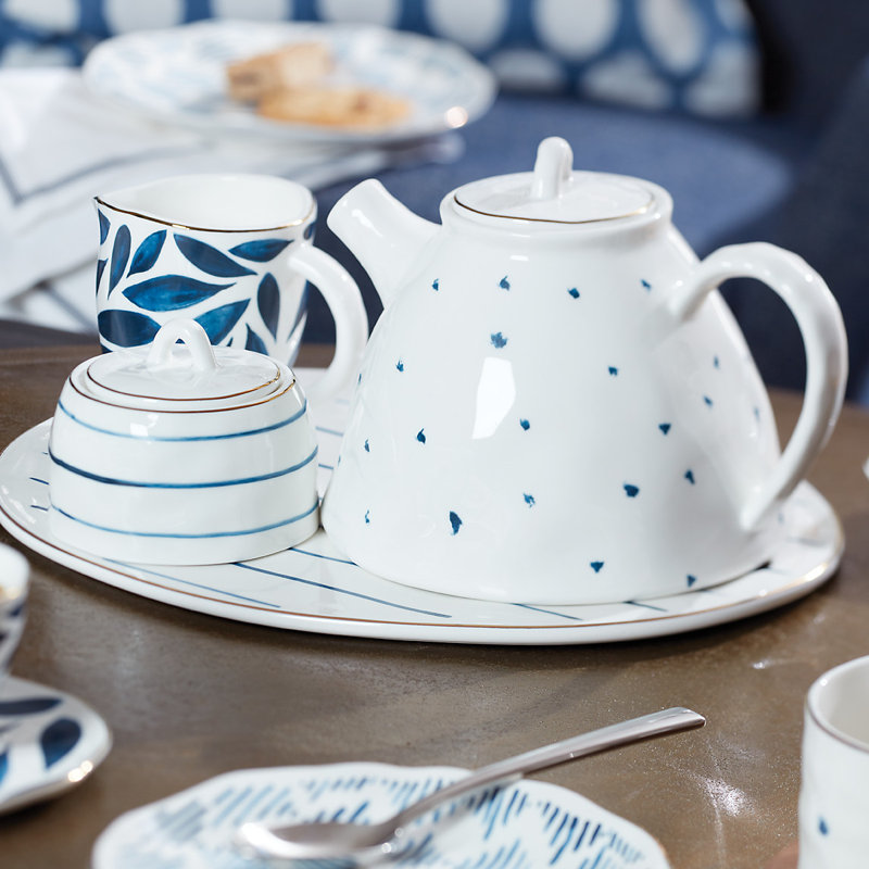 Blue Bay 32 -oz. Porcelain Teapot