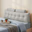 Cotton Grey Rectangular Backrest Back Cushion-1920322
