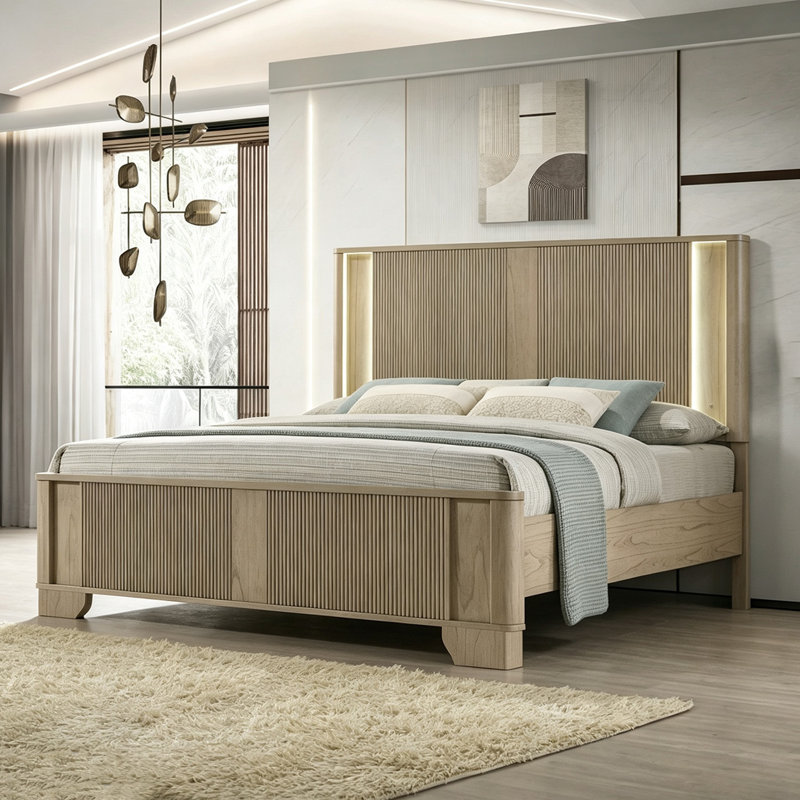 Eastern King Size Bed with LED Lighting