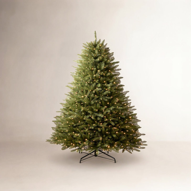 Sapin de Noël floqué et illuminé, H 6 pi