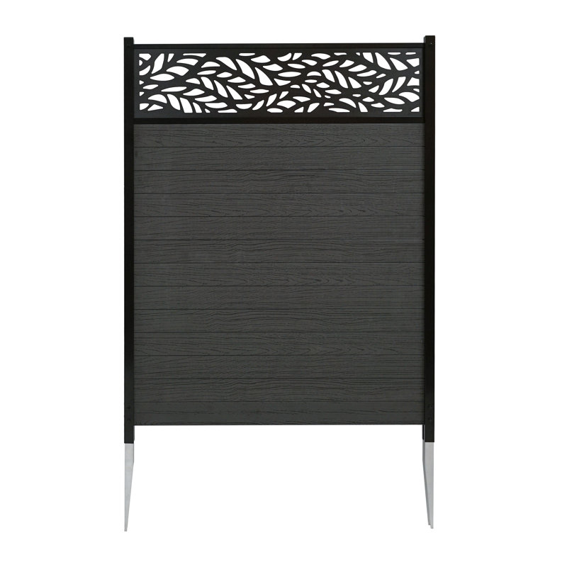 Nappa Charcoal Vinyl Privacy Screen Kit with Laser Cut Design