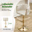 Ensemble de 4 tabourets de bar pivotants 360 ° en velours, tabouret de bar moderne à hauteur de comptoir réglable avec repose-pieds et tabourets élégants pour comptoir de cuisine-294579496-299650925