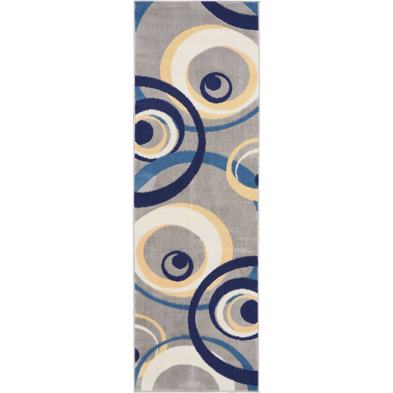 Tapis gris bohème Bo Eclectic, Tapis de couloir 2 pi 3 po x 7 pi 6 po