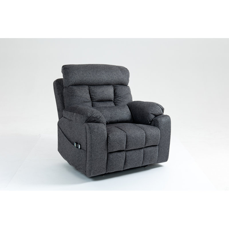 Old Age Electric Lift Chair, Flat High Density Foam Electric Sofa, Gray Velvet