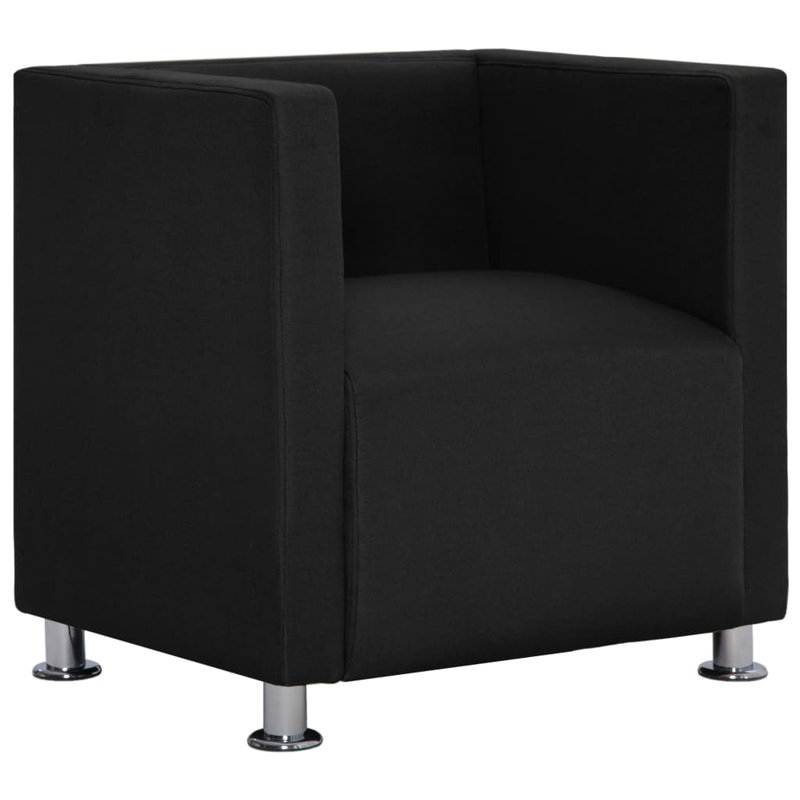 Cube Armchair Fabric, Black
