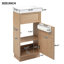 Meuble-lavabo compact avec lavabo réversible en résine MDF et tablette réglable