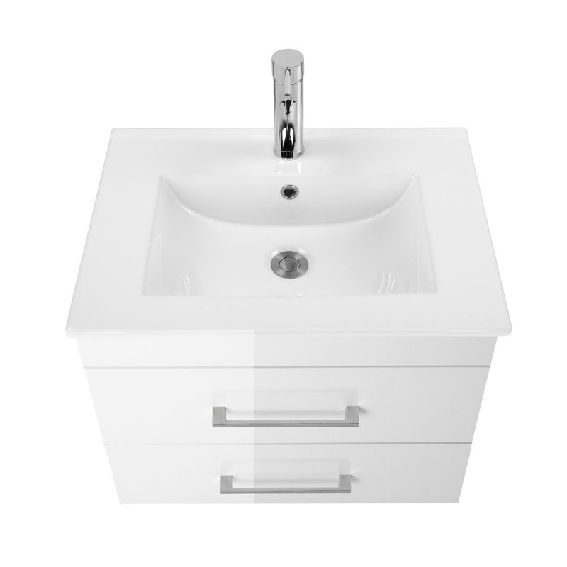 Meuble-lavabo mural 24 po avec lavabo en céramique