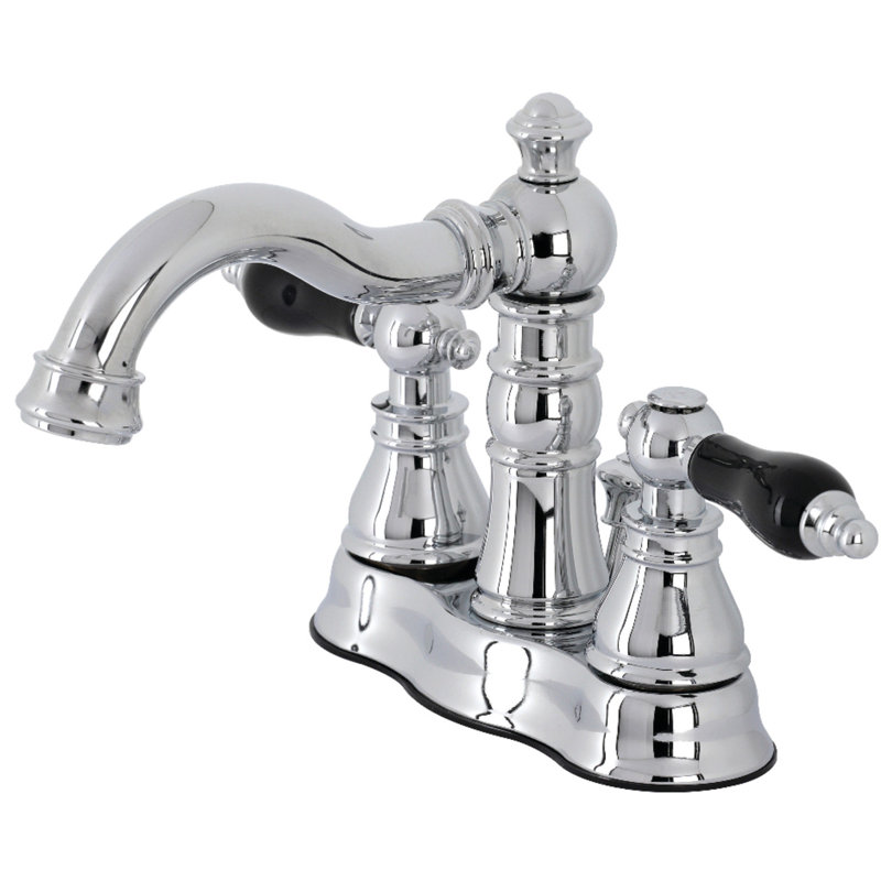 Robinet de salle de bain American Patriot, Chrome poli / noir