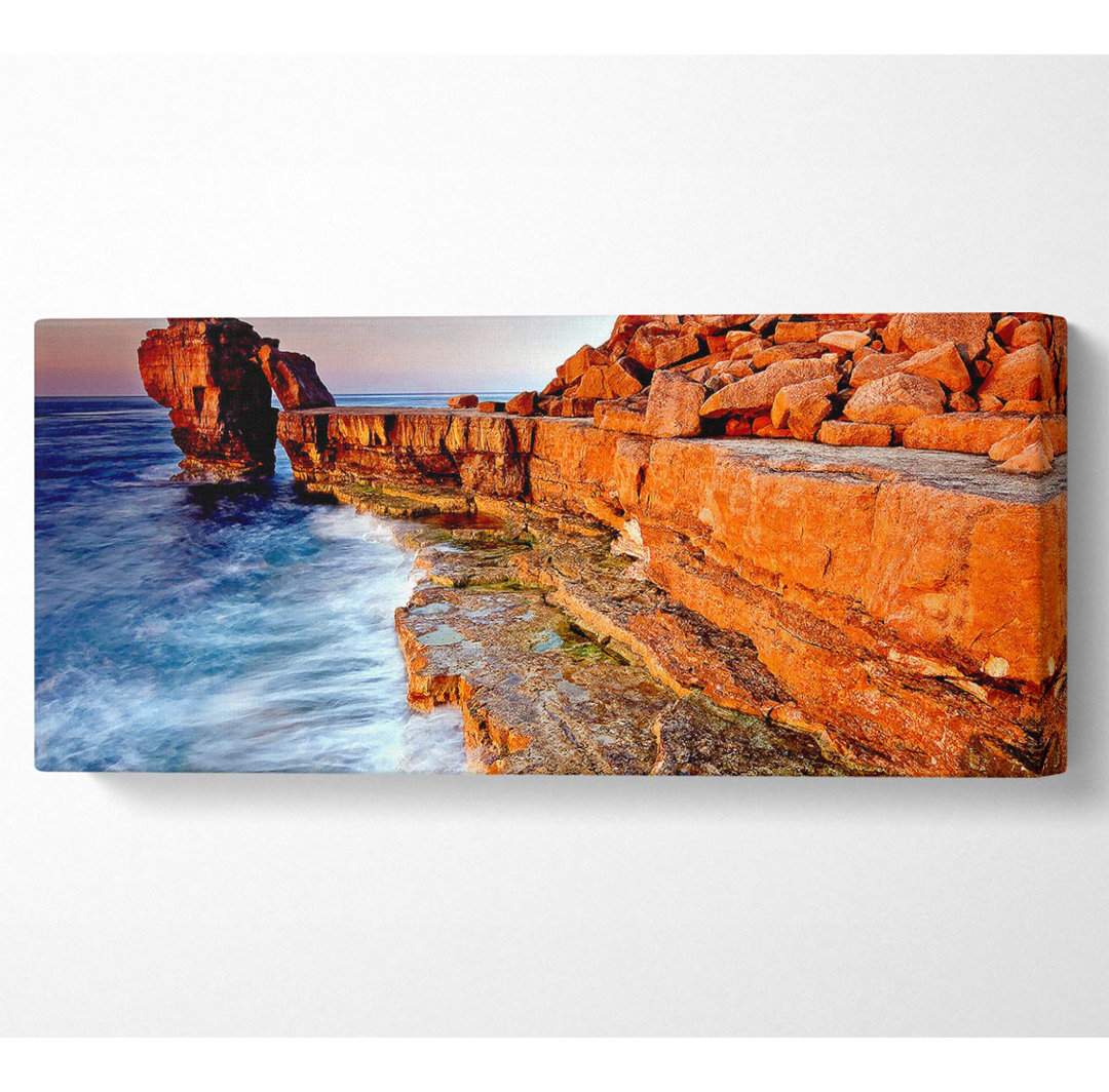 Rocky Beach Swell Panoramaleinwand