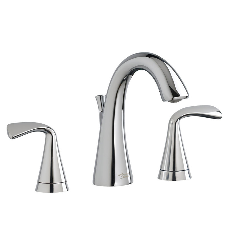 Fluent Polished Chrome Double Handle Widespread Bathroom Faucet