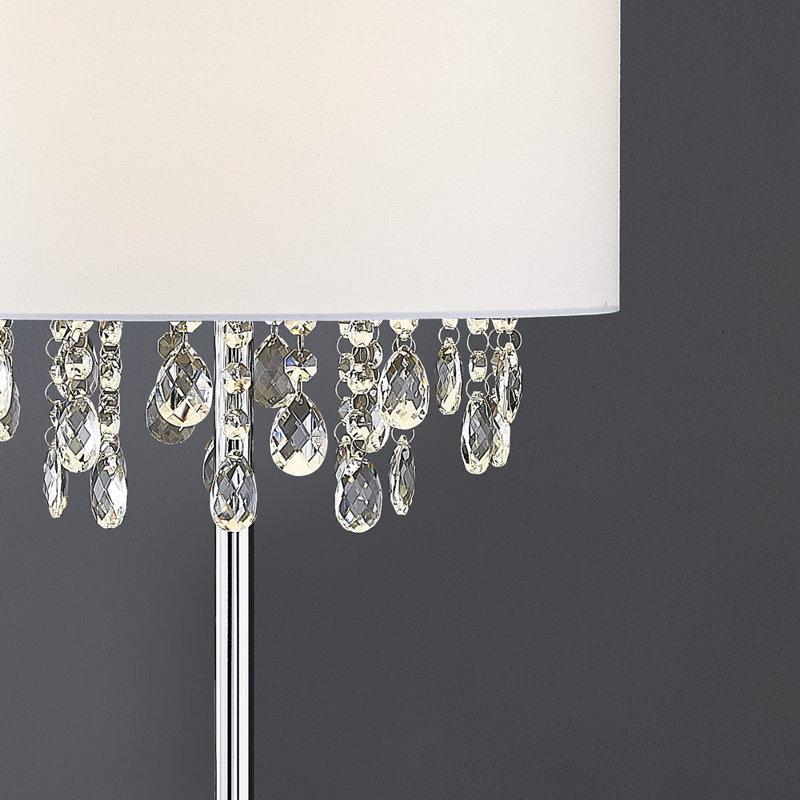 Elina Metal Table Lamp, White
