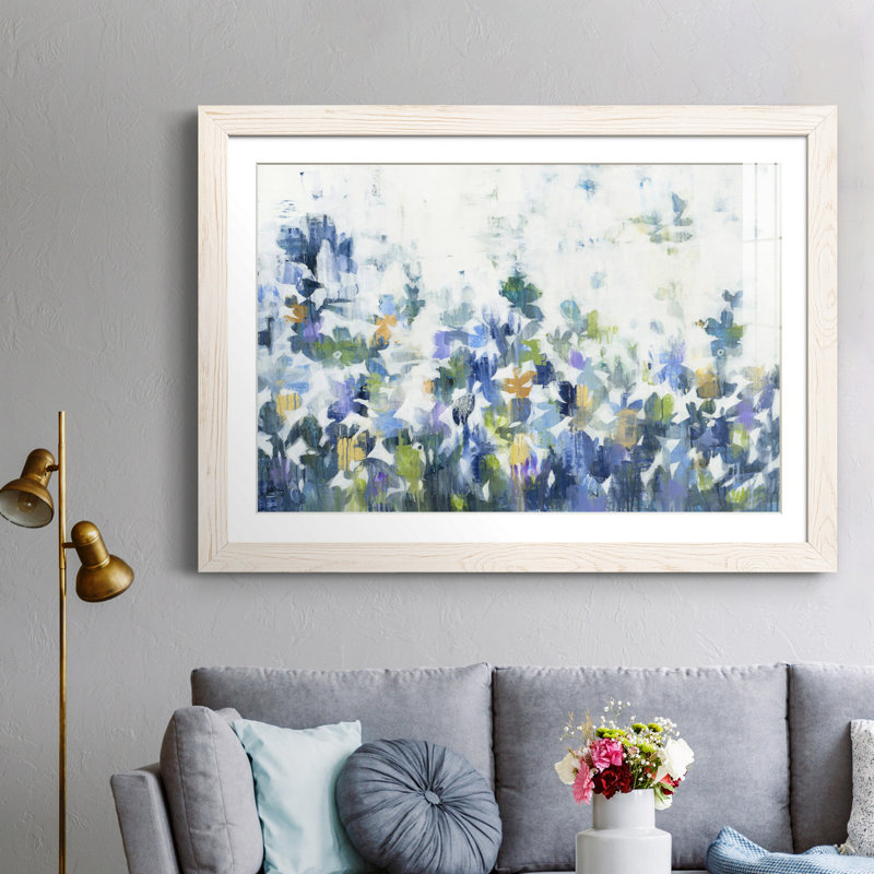" Pure Poetry " Painting Print, 27.5" H x 37.5" W x 1" D, White Framed