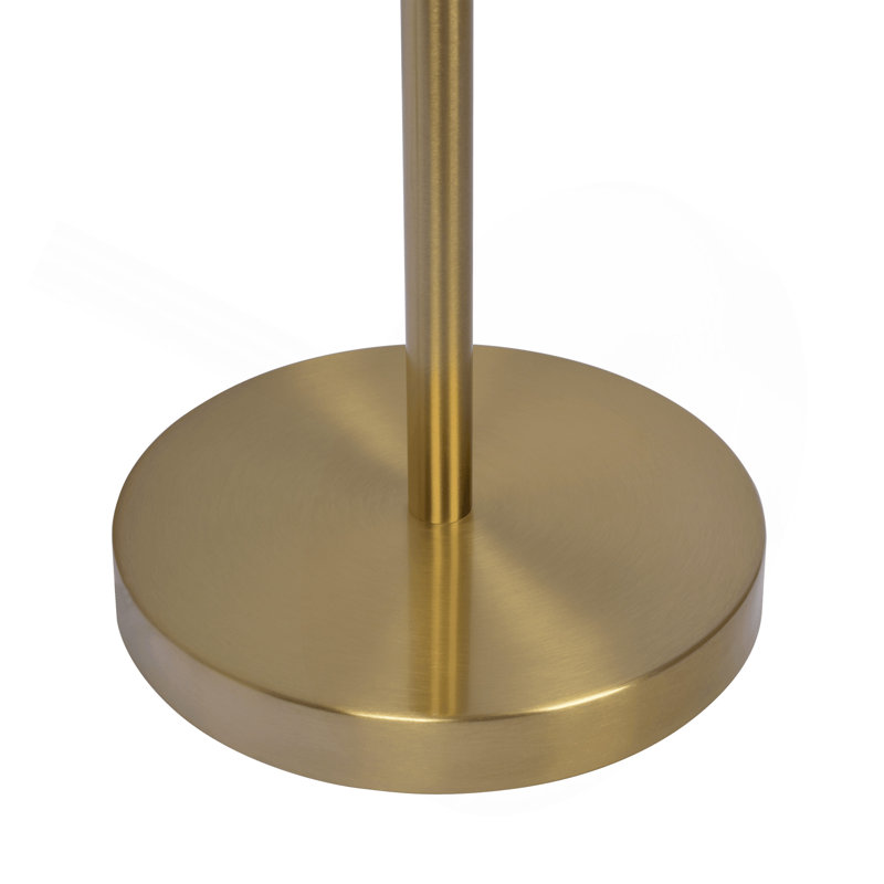 Verve Brassed Gold Floor Lamp With On/Off Switch Adjustable Led Round Base