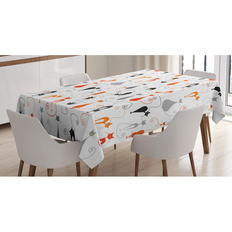 Cat Tablecloth, 84" L x 60" W