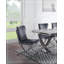 Ensemble de 2 chaises de salle à manger Waden, métal chromé, velours capitonné gris