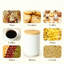 Food Storage Containers, Ceramic Canisters With Airtight Lids, Hexagon Shape For Flour, Sugar, Coffee, Pasta, Cookies, And Tea, 3 Pack, (Flower)
