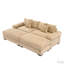 Canapé modulaire surdimensionné en velours côtelé de 92 po avec coussins décoratifs et 2 repose-pieds Cloud-116743483