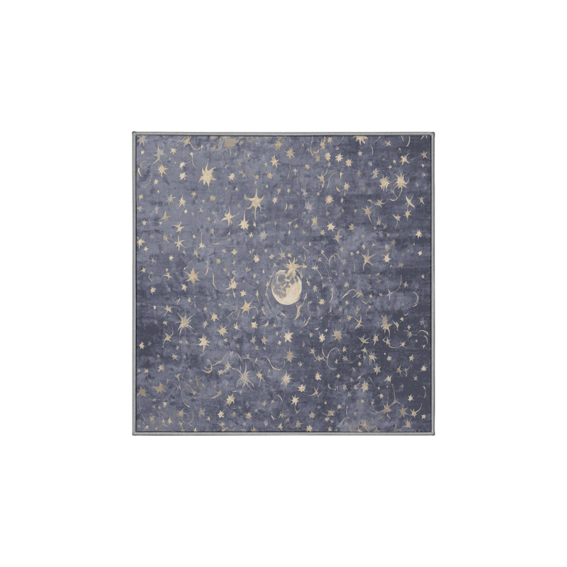 Tapis gris soyeux et moelleux, Carré 8 pi