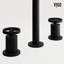 Cass Widespread 3-Hole Bathroom Faucet, 2-Handle High Arc With Wheel Knob Handles In Matte Black-62421219