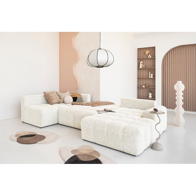 Lulu 8 Seater Corner Sofa Bed, Left -sided, Beige