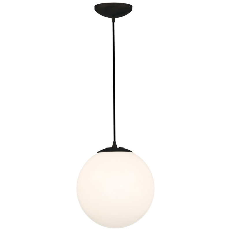 Luminaire suspendu sphère 1 lumière Arwa, Acier brossé, H 11 po x l 10 po x P 10 po