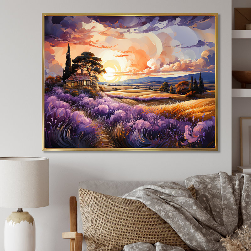 Toscane, charme campagnard en Italie, Cadre flottant doré, H 16 po x l 32 po
