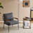 Lemley Linen Upholstered Armchair with Wood Arms-1334294458