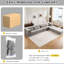 Canapé d'angle modulaire sans ossature, Mahjong à compression, - Gris, Lit de sol convertible, 4 places, Polaire circulaire, Mousse à mémoire de forme haute densité, Aucun assemblage requis, Détente à la maison, Canapé modulaire gris à 2 places-1725755509