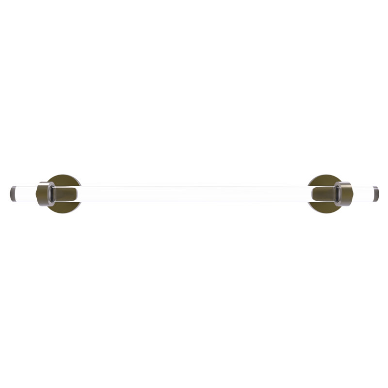 Barre à serviettes murale clearview, Laiton antique, H 3,8 po x l 22 po x P 2,6 po