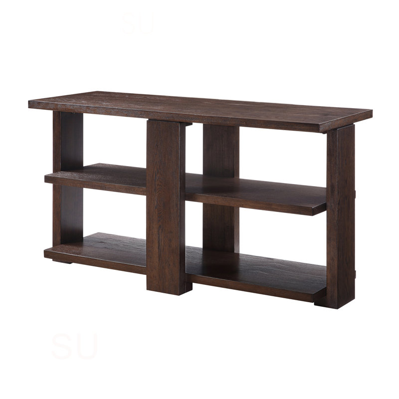 Walnut Sofa Table With 2-Shelf