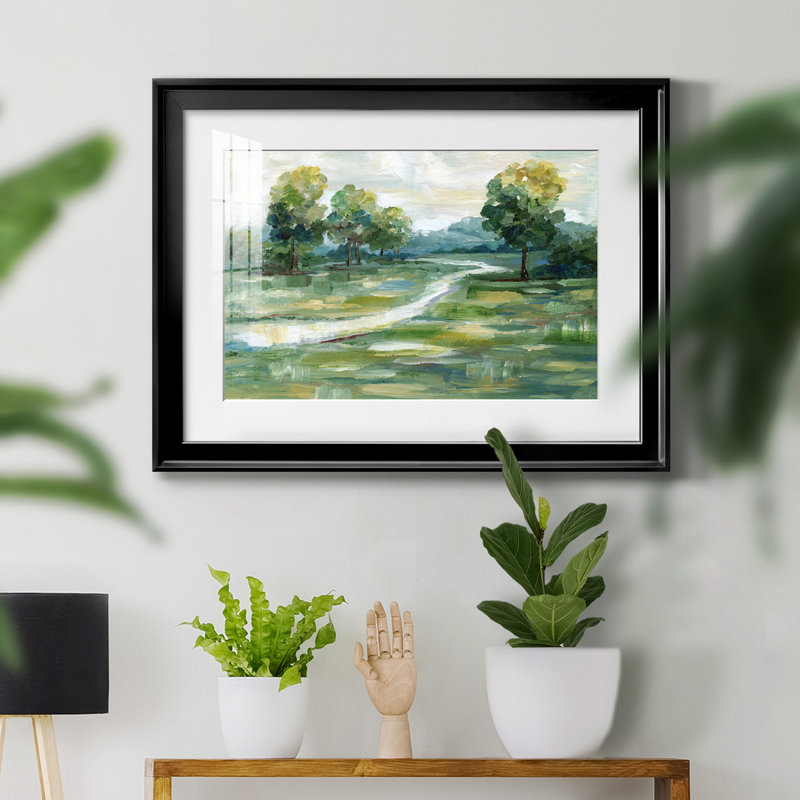 Lumière d'été - peinture encadrée, H 26,5 po x l 36,5 po x P 1,5 po, Cadre noir