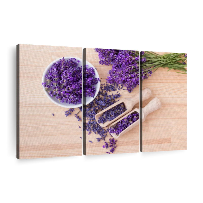 "Aromatique, lavande, art mural" sur toile, H 42 po x l 65 po