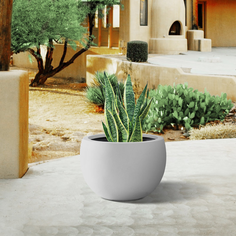 Pot à fleurs Cerra, Blanc pur