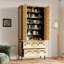 Bibliothèque de rangement 71 "H avec portes sculptées