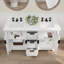 Meuble-lavabo double Barnhart 60 po entièrement assemblé avec comptoir en pierre reconstituée, lavabo en céramique, tiroirs encastrés à fermeture amortie et charnières de porte à fermeture amortie, dosseret inclus-163661381