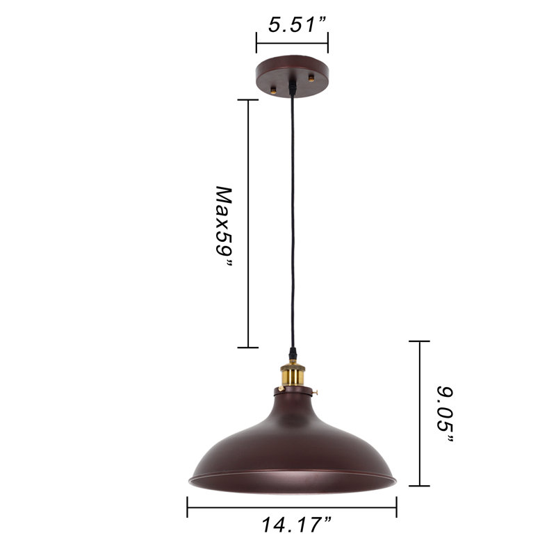 Rosamund 1 - Light Oil Rubbed Bronze Single Pendant