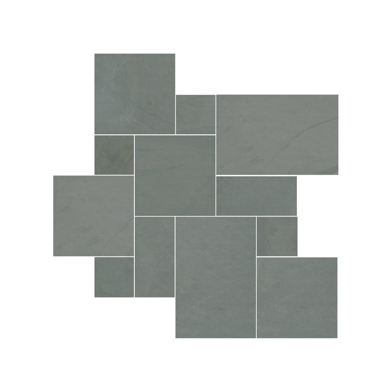 Camden Pattern Gauged Slate Floor and Wall Tile, Mist