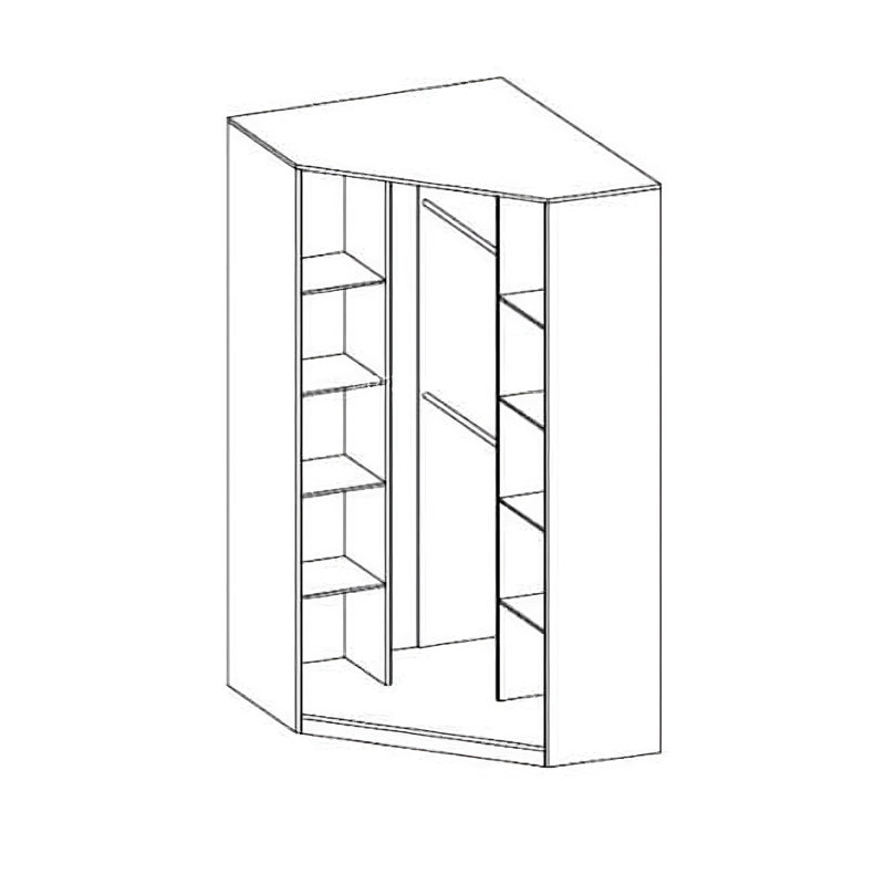 Argonaut 2 Door Manufactured Wood Wardrobe