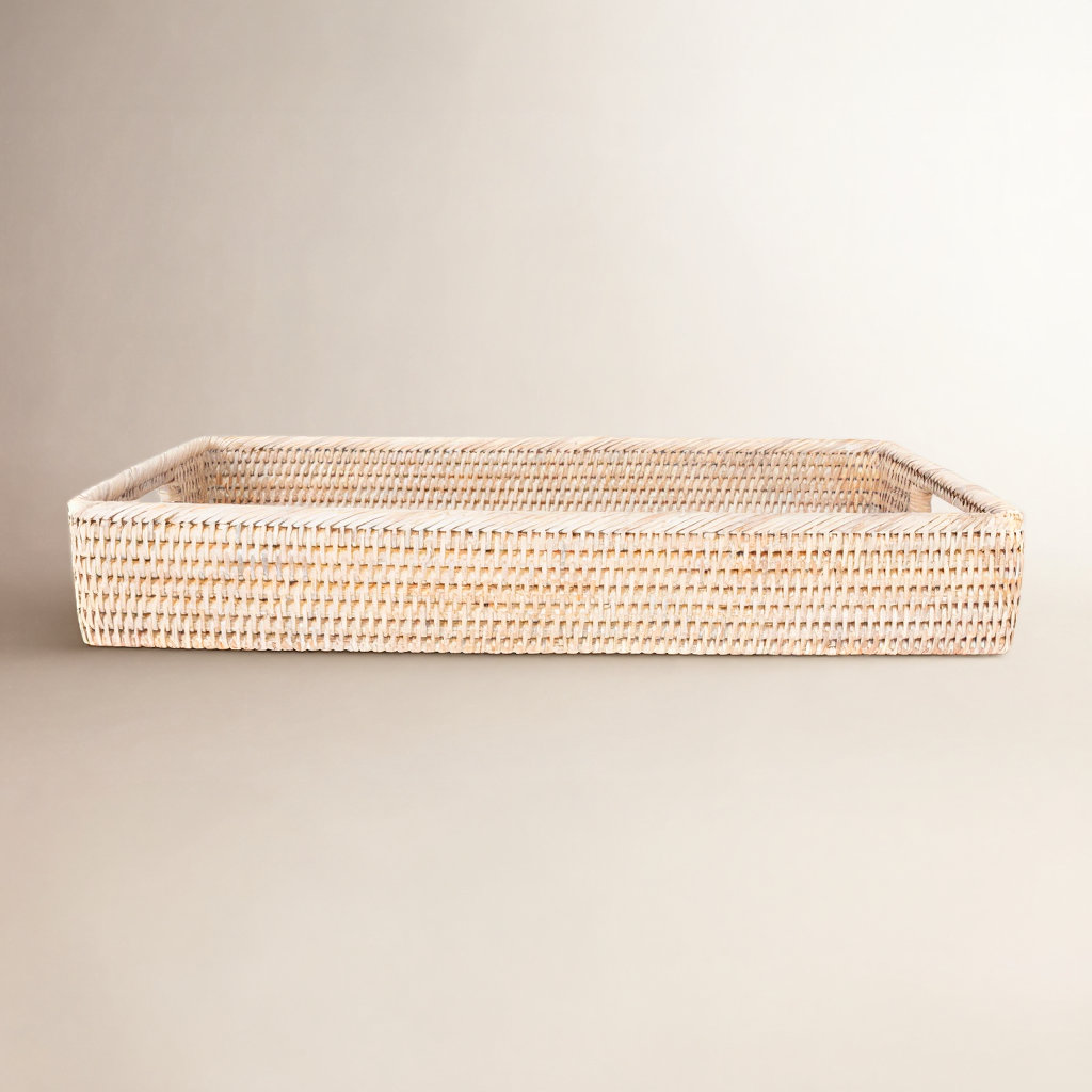 Ilonka Decorative Tray, White Wash