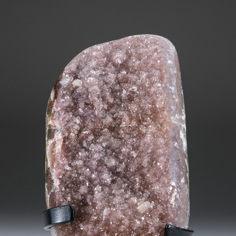 Druzy Crystal Cluster On Metal Stand