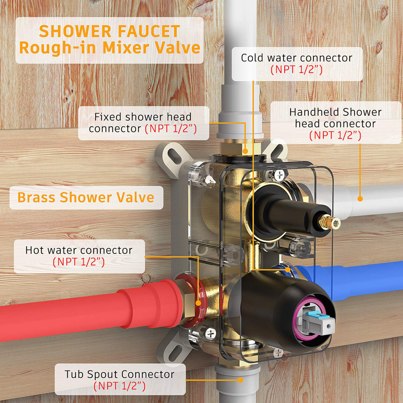 9inch Shower Faucet Set With Tub Spout