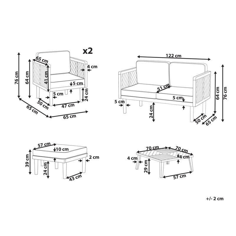 Welara 5 - Person Seating Group with Cushions