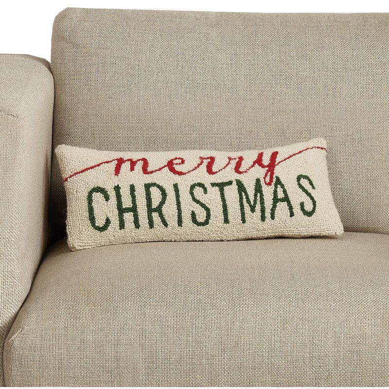  Housse de coussin rectangulaire en laine et insert