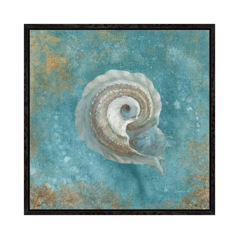 Treasures From The Sea III by Danhui Nai - Print on Canvas, Black Framed, 45.72 cm H x 45.72 cm W